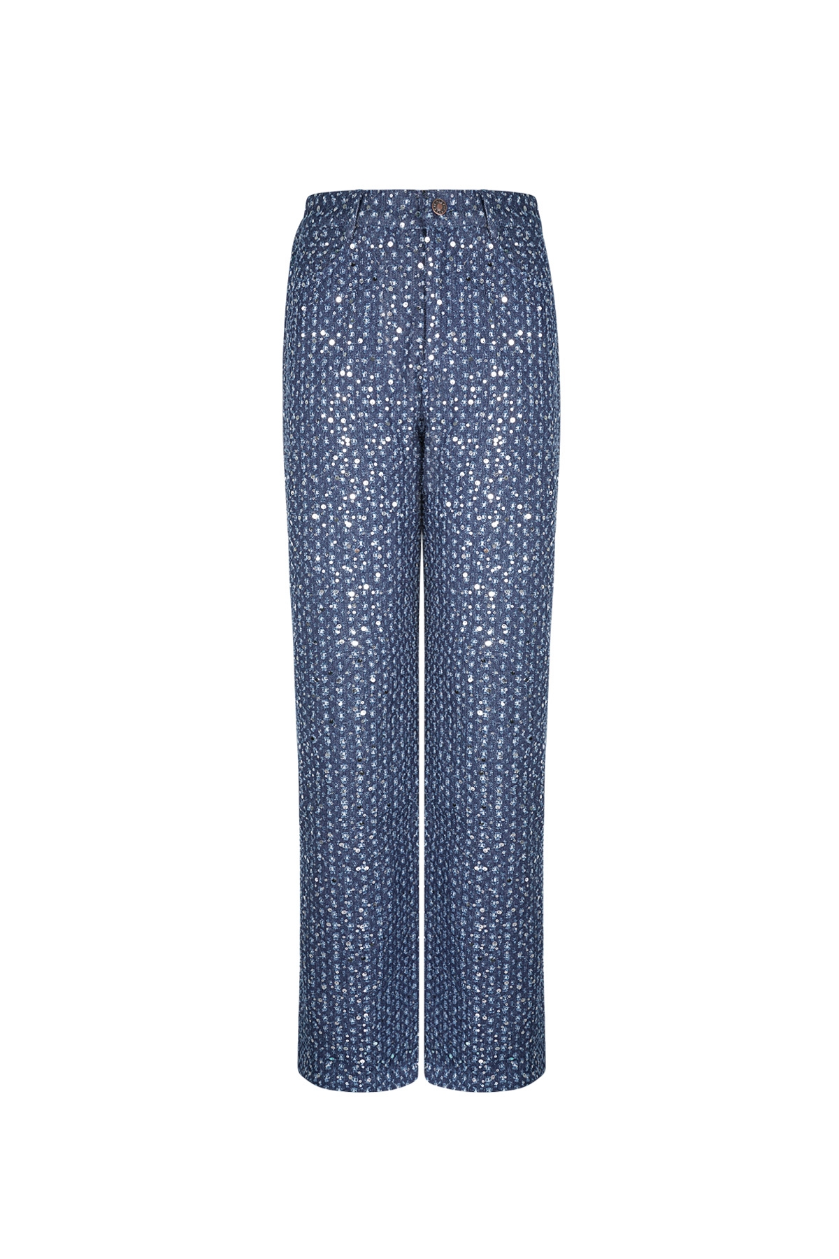 Poze Blugi Regular Fit Albastri Kailena Reverse