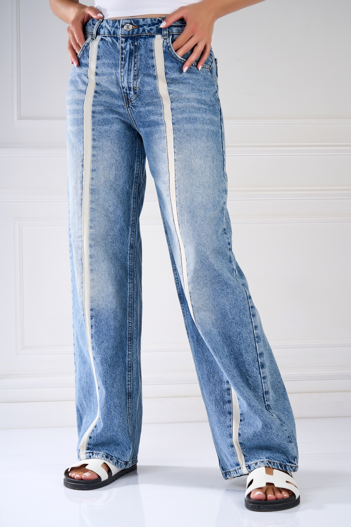 Blugi Regular Fit Albastri Taniska - 1 | YEO
