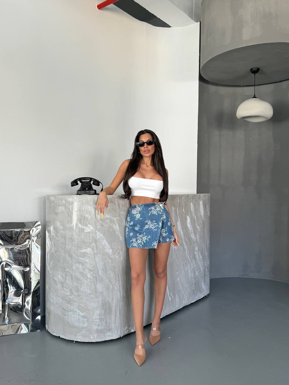 Blugi Scurti Albastru Nayara - 2 | YEO
