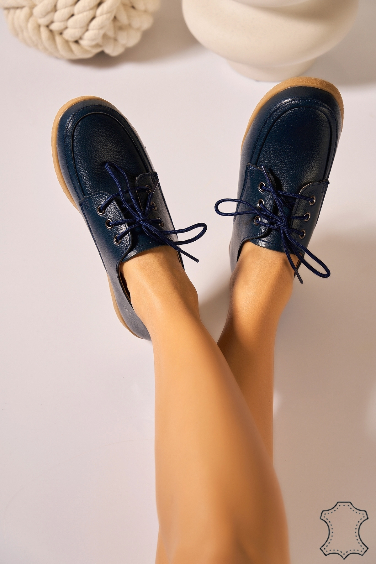 Mocasini dama Piele Naturala Bleumarin Adelyn - 1 | YEO