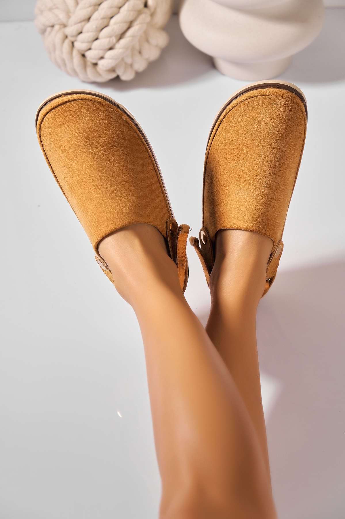 Pantofi dama cu platforma Camel din Piele Ecologica Intoarsa Biancia - 2 | YEO