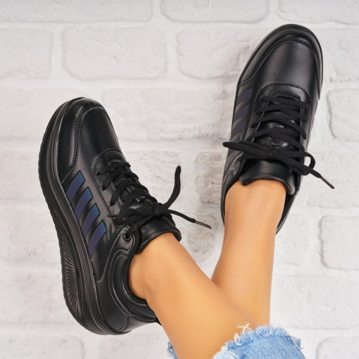 Adidasi Dama Negri din Piele Ecologica Ochuwa - Img 2