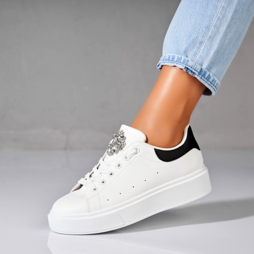 Adidași damă Piele Ecologica Negru Ashvi - Img 3