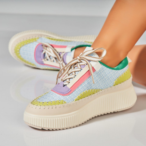 Adidasi Dama Verzi din Textil Elden - Img 3