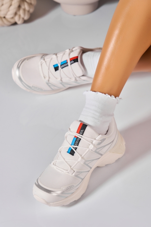 Adidași de damă Piele Ecologica Alb Eloni - Img 2