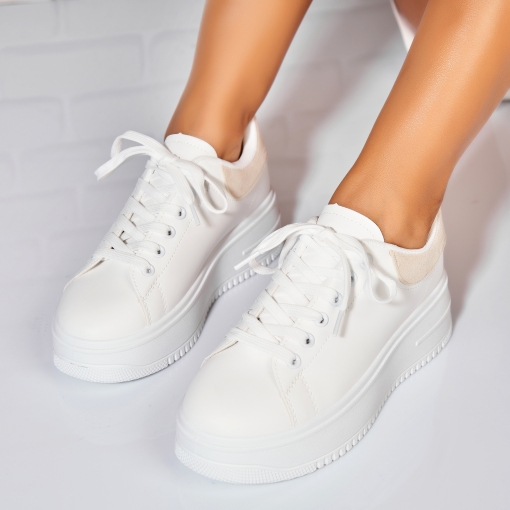 Adidași de damă Piele Ecologica Bej Neiva - Img 2