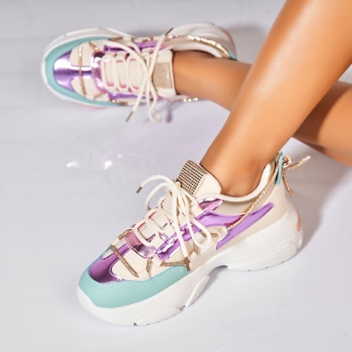 Adidași de damă Piele Ecologica Color Solenne - Img 3