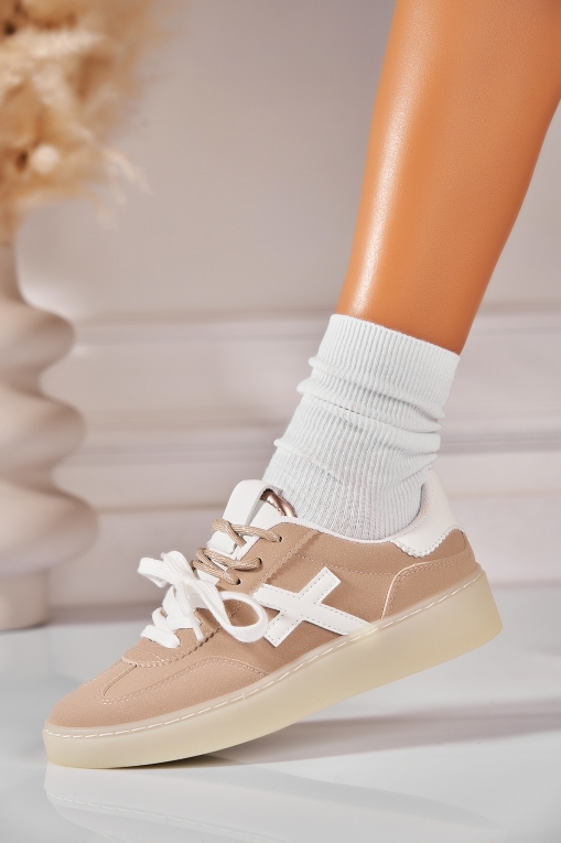 Adidași de damă Piele Ecologica Kaki Soliana - Img 4