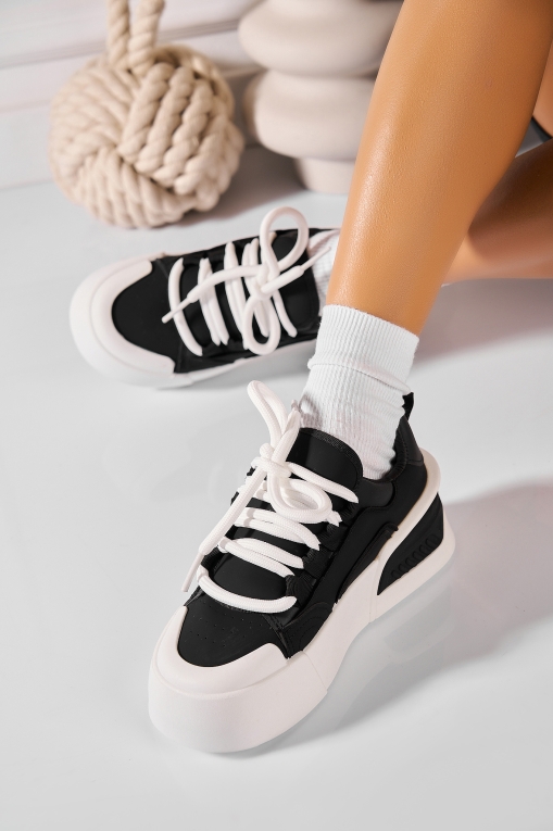 Adidași de damă Piele Ecologica Negru Kayani - Img 2