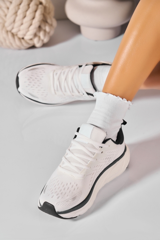 Adidași de damă Textil Alb Yomna2 - Img 3