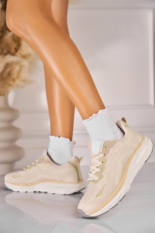 Adidași de damă Textil Bej Brella - Img 2