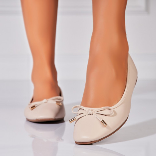 Balerini dama Piele Ecologica Bej Yazan - Img 3