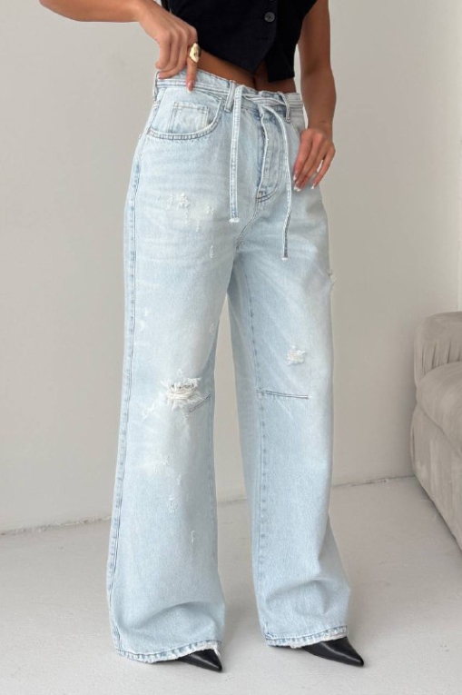 Blugi Damă Oversize Albastri Aralys2 - Img 2