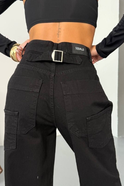 Blugi Damă Oversize Negri Kyarah - Img 3