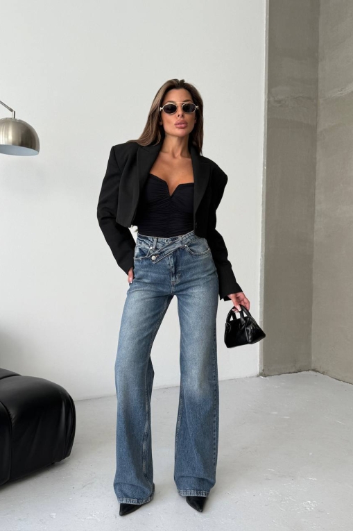 Blugi Regular Fit Albastri Sansa - Img 6