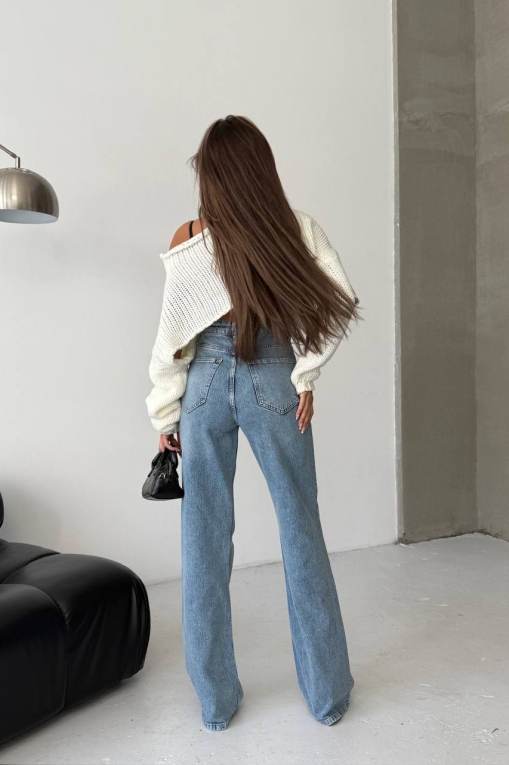 Blugi Regular Fit Albastri Zunaira - Img 6