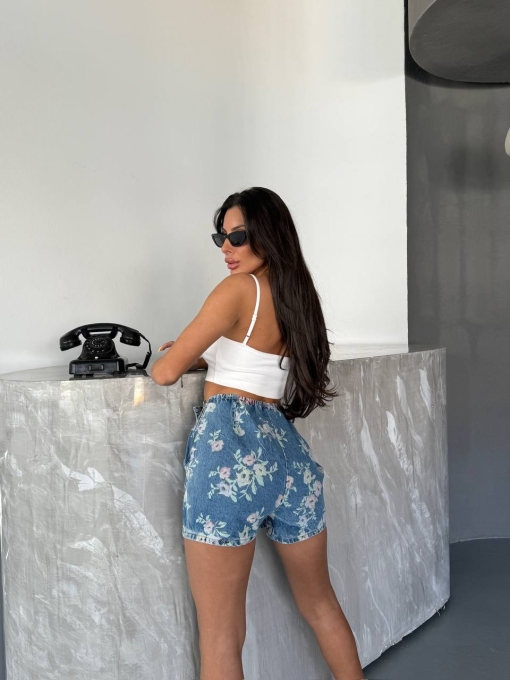 Blugi Scurti Albastru Nayara - Img 4