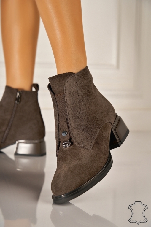 Botine Damǎ Piele Naturala Intoarsa Maro Veira2 - Img 2