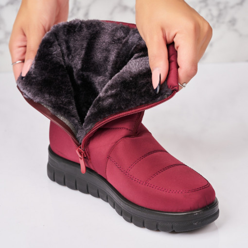 Cizme Dama Imblanite Bordo din Fas Abbey - Img 2