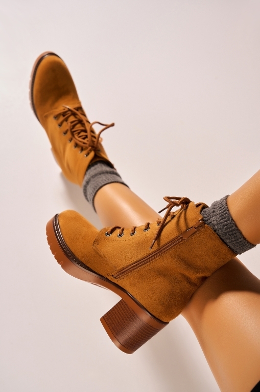 Ghete Dama Iarna Camel din Piele Ecologica Intoarsa Kseniya - Img 2