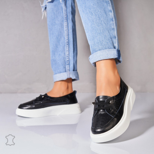 Mocasini dama Piele Naturala Negri Imre - Img 2