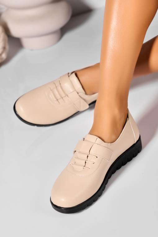 Pantofi dama casual Bej din Piele Ecologica Alyssa - Img 3