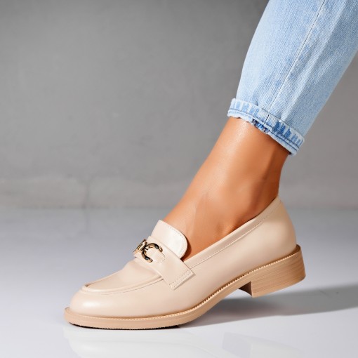 Pantofi dama casual Bej din Piele Ecologica Blaize - Img 3