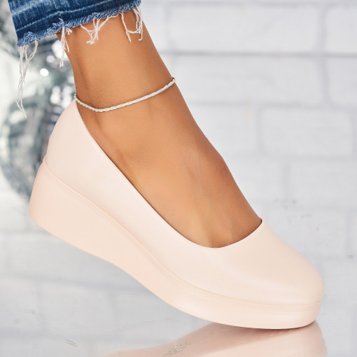 Pantofi dama casual Bej din Piele Ecologica Penny - Img 2