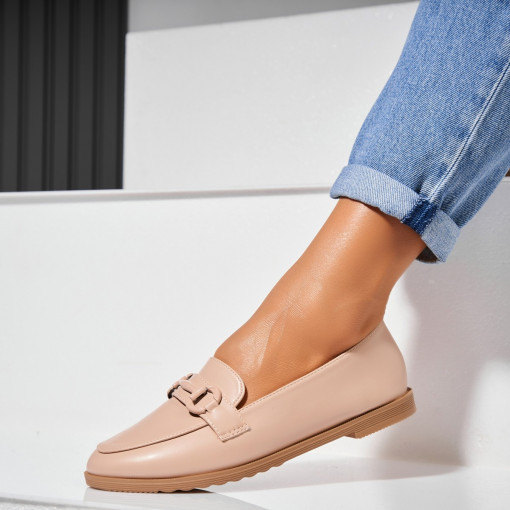 Pantofi dama casual Bej din Piele Ecologica Raima - Img 3