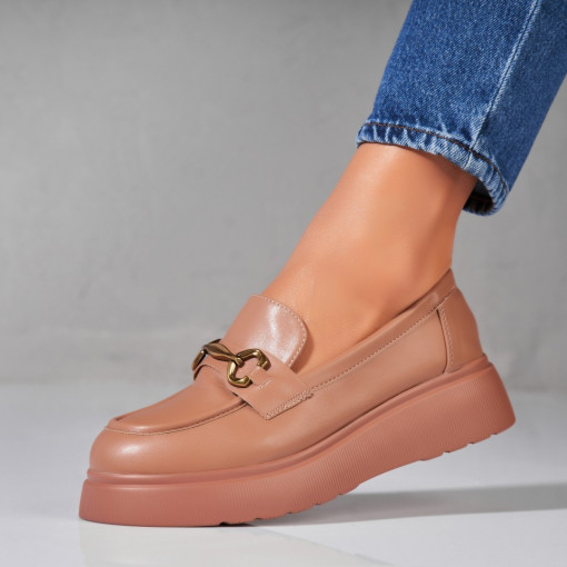 Pantofi dama casual Kaki din Piele Ecologica Kiyah - Img 3