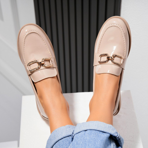 Pantofi dama casual Kaki din Piele Ecologica Lacuita Kasra - Img 3