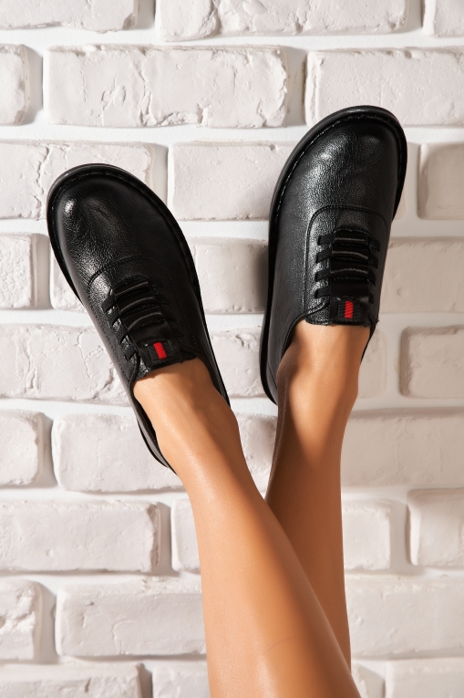 Pantofi dama casual Negri din Piele Ecologica Cecilia - Img 3