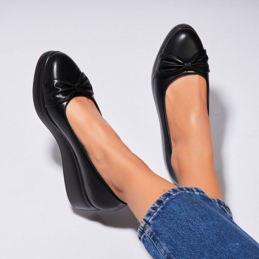 Pantofi dama casual Negri din Piele Ecologica Eslyn - Img 3