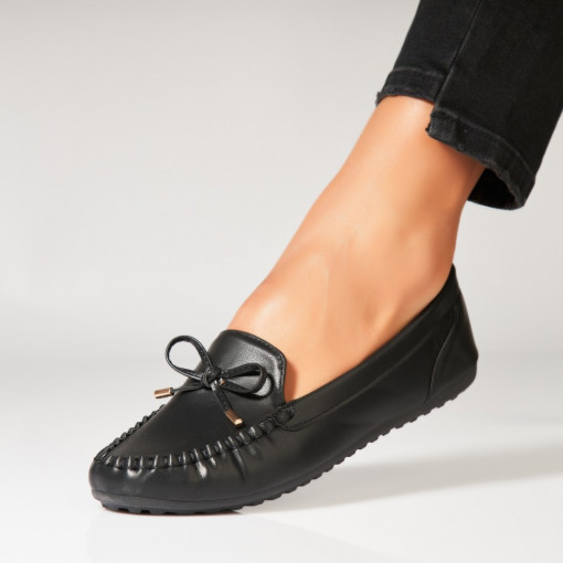 Pantofi dama casual Negri din Piele Ecologica Stassi - Img 3