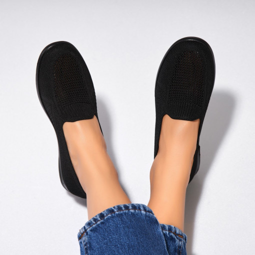 Pantofi dama casual Negri din Textil Xiara - Img 3