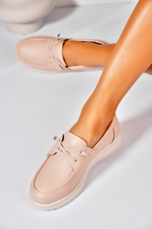 Pantofi dama casual Roz din Piele Ecologica Makeila - Img 2
