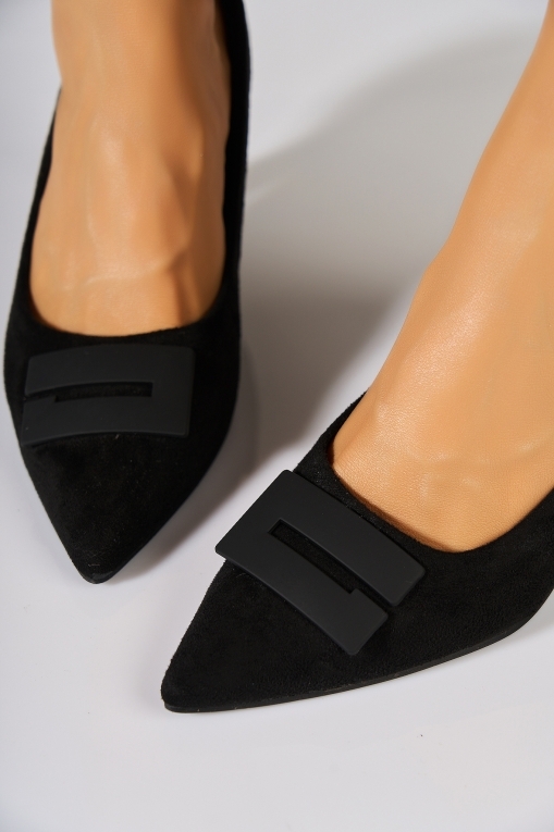 Pantofi dama stiletto Negri din Piele Ecologica Intoarsa Jarina2 - Img 4