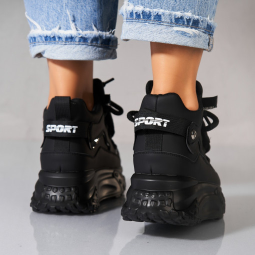 Sneakersi dama Piele Ecologica Negri Zalina - Img 2