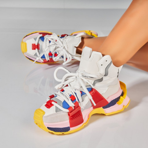 Sneakersi dama Piele Ecologica Rosii Orry - Img 3