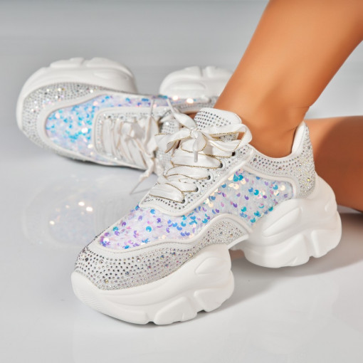 Adidasi Dama Albi din Textil Akhir - Img 3