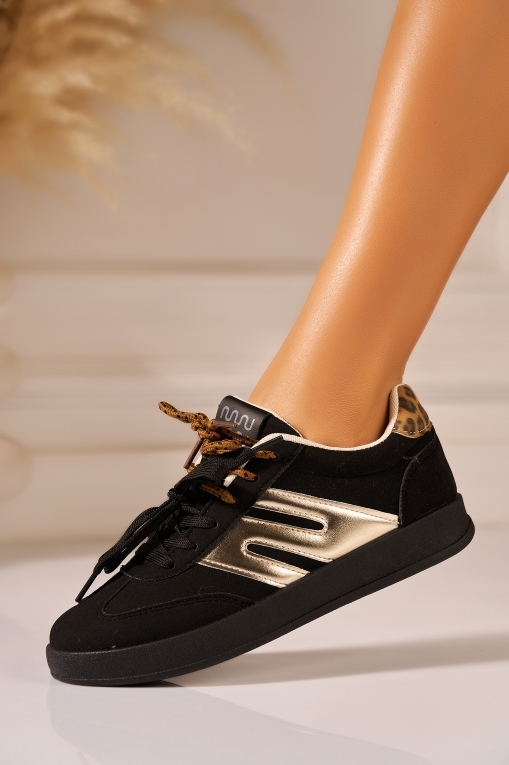 Adidași de damă Negri din Piele Ecologica Intoarsa Araia - Img 2