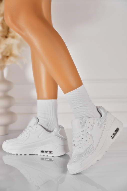 Adidași de damă Piele Ecologica Alb Mayely - Img 2