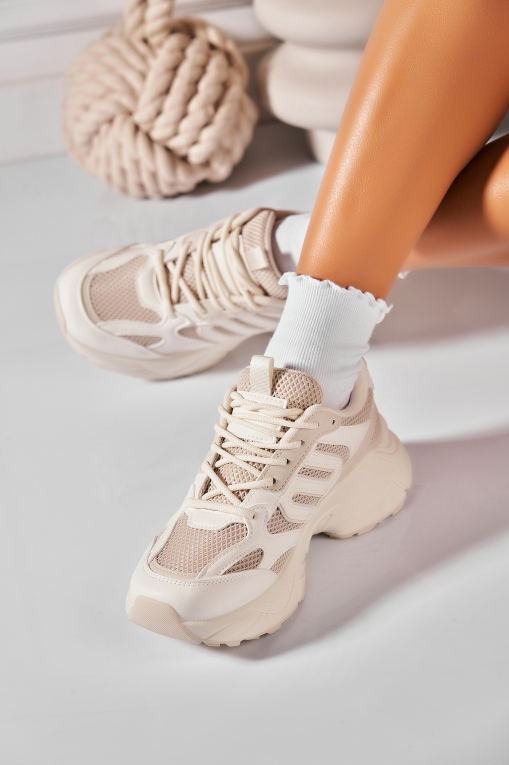 Adidași de damă Piele Ecologica Bej Daisha - Img 3