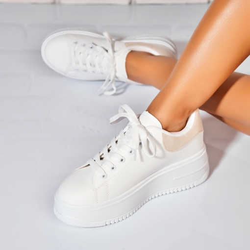 Adidași de damă Piele Ecologica Bej Neiva - Img 3