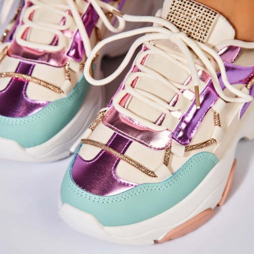 Adidași de damă Piele Ecologica Color Solenne - Img 4