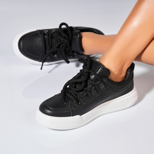 Adidași de damă Piele Ecologica Negru Adayla - Img 3