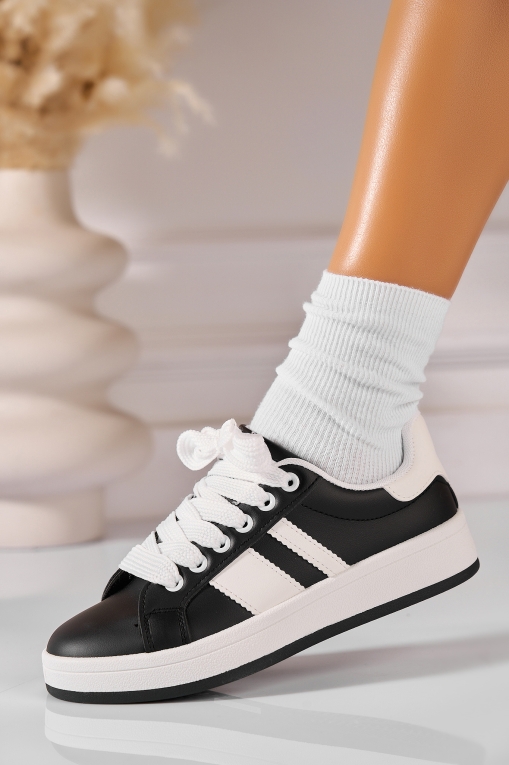 Adidași de damă Piele Ecologica Negru Iriana - Img 3