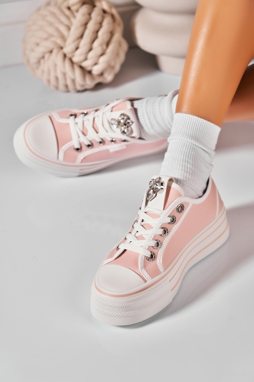 Adidași de damă Textil Roz Deisy - Img 2