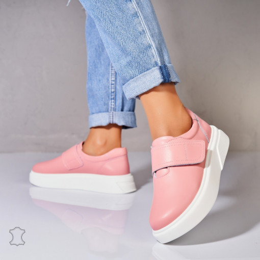 Adidasi Piele Naturala Roz Zeyda - Img 2