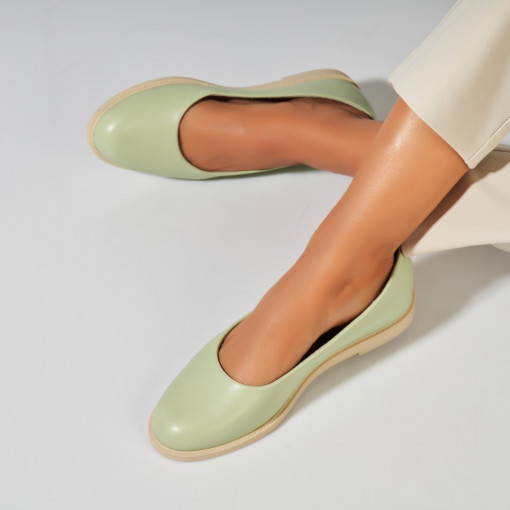 Balerini dama Piele Ecologica Verde Jalecia - Img 2